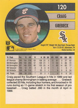 Craig Grebeck  baseball card collectible - Main Image 2
