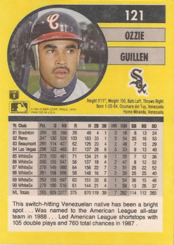 Ozzie Guillen  baseball card collectible - Main Image 2