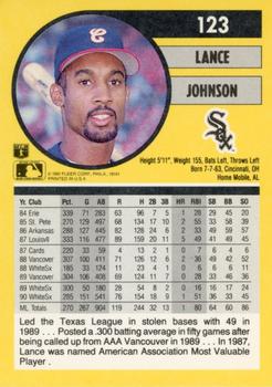 Lance Johnson  baseball card collectible - Main Image 2