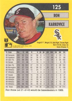 Ron Karkovice  baseball card collectible - Main Image 2