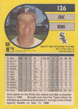 Eric King  baseball card collectible - Main Image 2