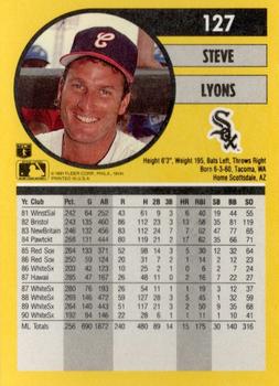 Steve Lyons  baseball card collectible - Main Image 2