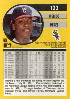 Melido Perez  baseball card collectible - Main Image 2