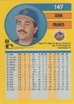John Franco  baseball card collectible - Main Image 2