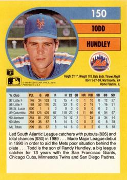 Todd Hundley  baseball card collectible - Main Image 2