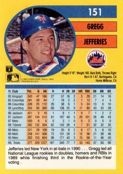 Gregg Jefferies  baseball card collectible - Main Image 2