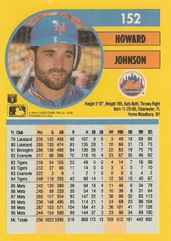 Howard Johnson  baseball card collectible - Main Image 2