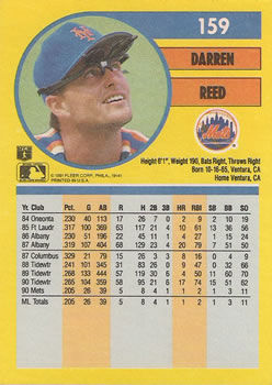 Darren Reed  baseball card collectible - Main Image 2