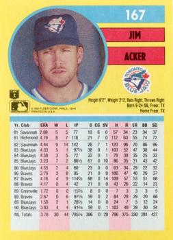 Jim Acker  baseball card collectible - Main Image 2