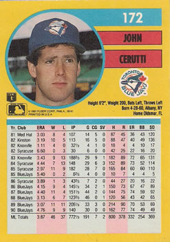 John Cerutti  baseball card collectible - Main Image 2
