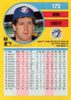 John Cerutti  baseball card collectible - Main Image 2