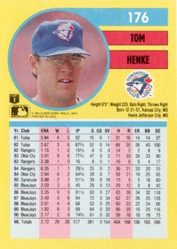 Tom Henke  baseball card collectible - Main Image 2