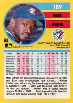 Mark Whiten  baseball card collectible - Main Image 2