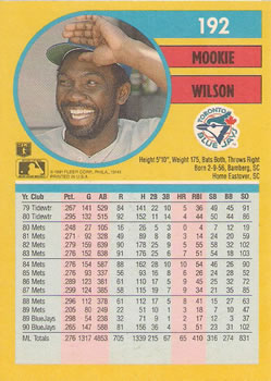 Mookie Wilson  baseball card collectible - Main Image 2