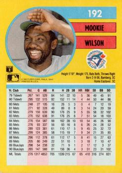 Mookie Wilson  baseball card collectible - Main Image 2