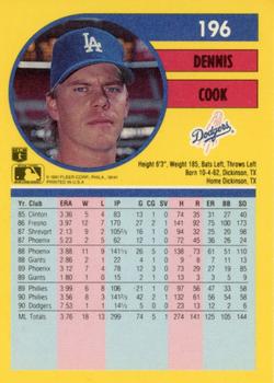 Dennis Cook  baseball card collectible - Main Image 2