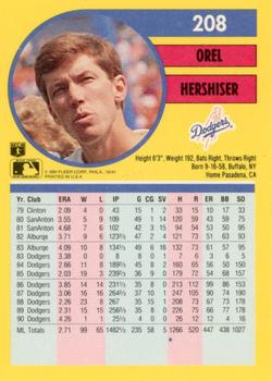 Orel Hershiser  baseball card collectible - Main Image 2