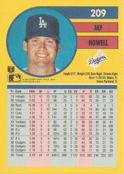 Jay Howell  baseball card collectible - Main Image 2