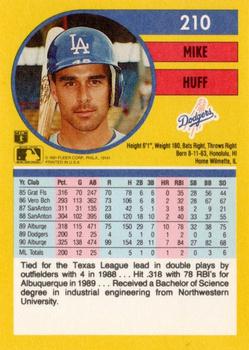 Mike Huff  baseball card collectible - Main Image 2