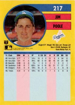 Jim Poole  baseball card collectible - Main Image 2