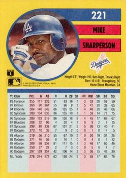 Mike Sharperson  baseball card collectible - Main Image 2