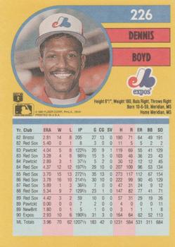 Dennis Boyd  baseball card collectible - Main Image 2