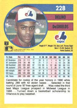 Delino DeShields  baseball card collectible - Main Image 2