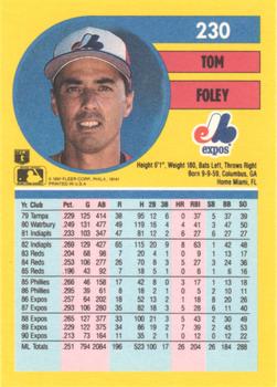 Tom Foley  baseball card collectible - Main Image 2