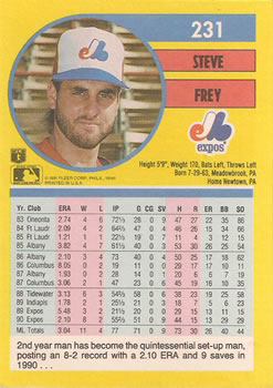 Steve Frey  baseball card collectible - Main Image 2