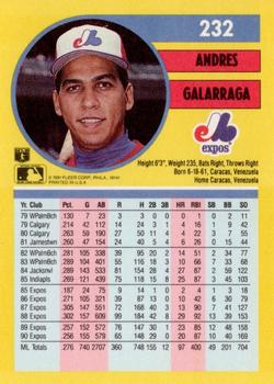 Andres Galarraga  baseball card collectible - Main Image 2