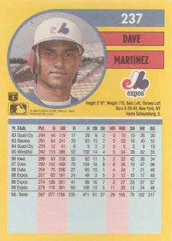 Dave Martinez  baseball card collectible - Main Image 2