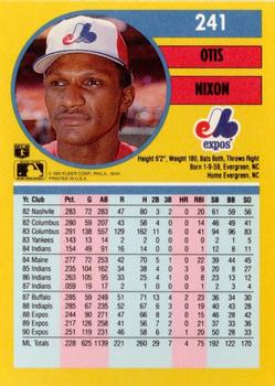 Otis Nixon  baseball card collectible - Main Image 2