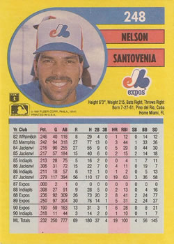 Nelson Santovenia  baseball card collectible - Main Image 2