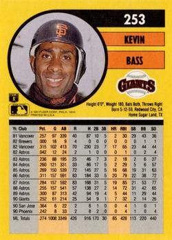Kevin Bass  baseball card collectible - Main Image 2