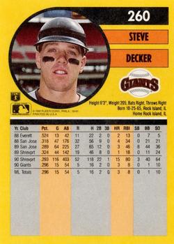 Steve Decker  baseball card collectible - Main Image 2