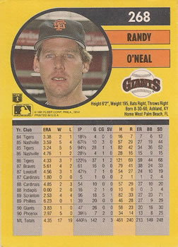 Randy O’Neal  baseball card collectible - Main Image 2