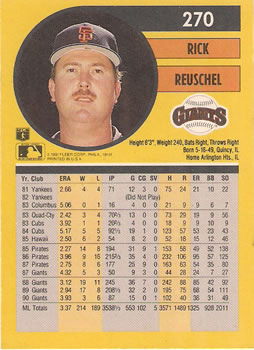 Rick Reuschel  baseball card collectible - Main Image 2