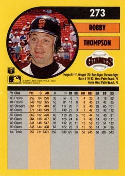 Robby Thompson  baseball card collectible - Main Image 2