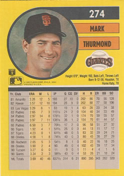 Mark Thurmond  baseball card collectible - Main Image 2