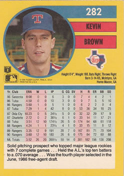 Kevin Brown  baseball card collectible - Main Image 2