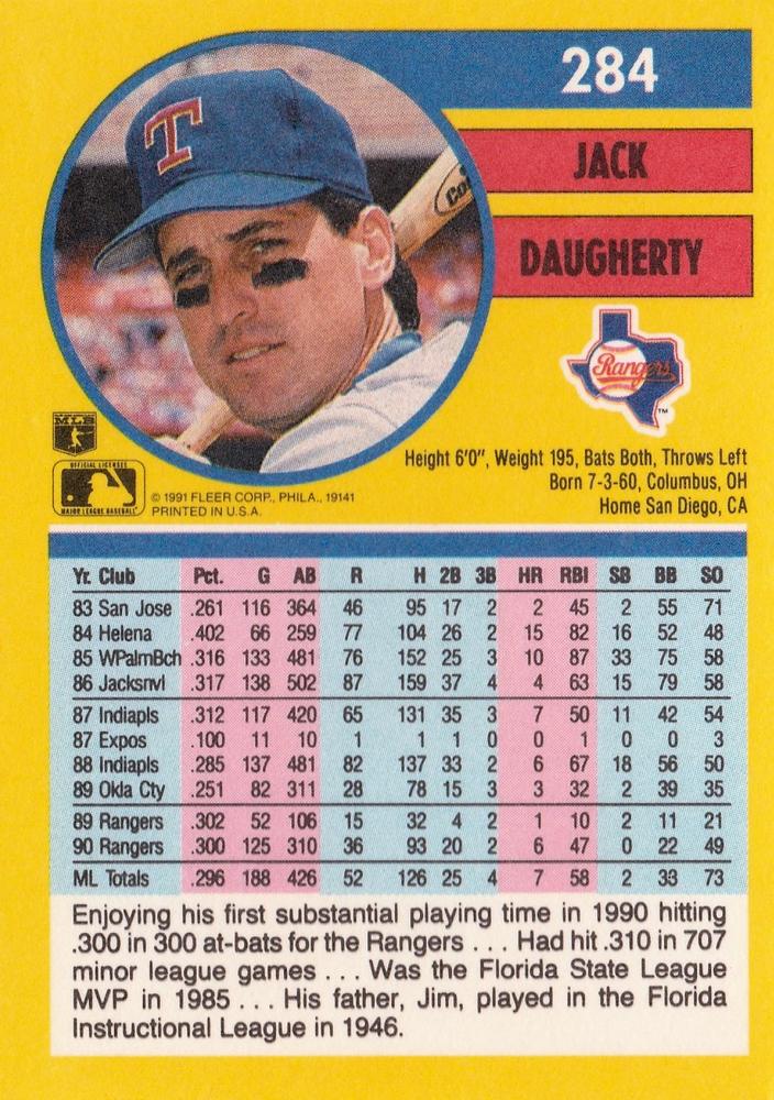 Jack Daugherty  baseball card collectible - Main Image 2