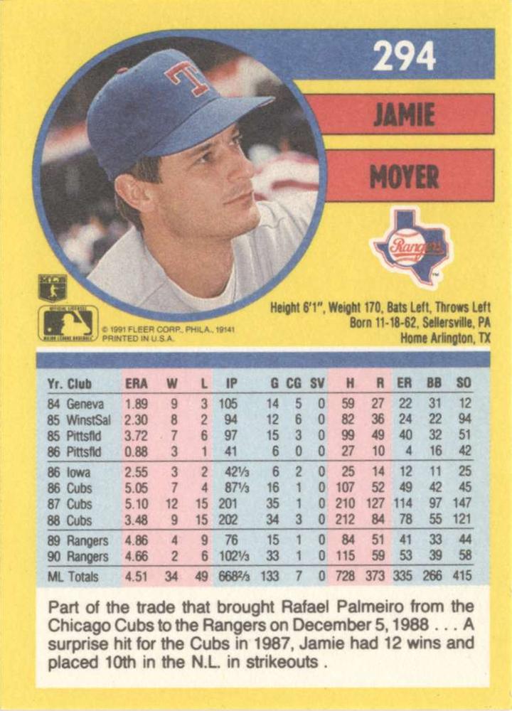 Jamie Moyer  baseball card collectible - Main Image 2