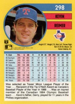 Kevin Reimer  baseball card collectible - Main Image 2