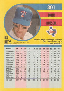John Russell  baseball card collectible - Main Image 2