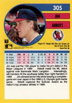 Jim Abbott  baseball card collectible - Main Image 2
