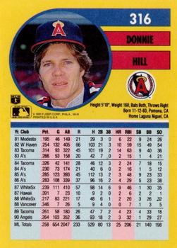 Donnie Hill  baseball card collectible - Main Image 2