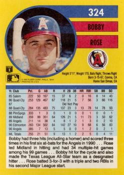 Bobby Rose  baseball card collectible - Main Image 2