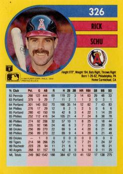 Rick Schu  baseball card collectible - Main Image 2