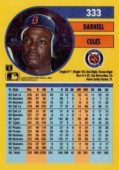 Darnell Coles  baseball card collectible - Main Image 2
