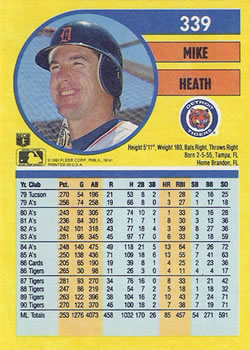 Mike Heath  baseball card collectible - Main Image 2